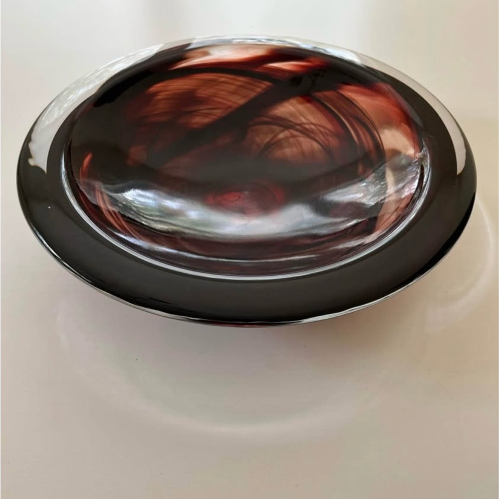 Kosta Boda Dish - Atoll Brown by Anna Ehrner